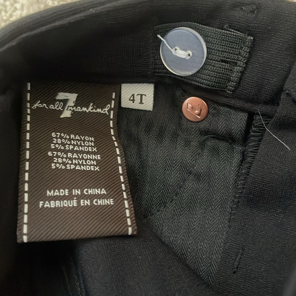7 For All Mankind Black Skirt- Size 4T - Picture 5 of 6
